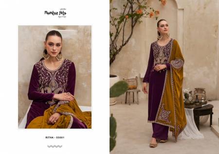 Mumtaz Ritha Velvet Designer Salwar Suits Catalog
